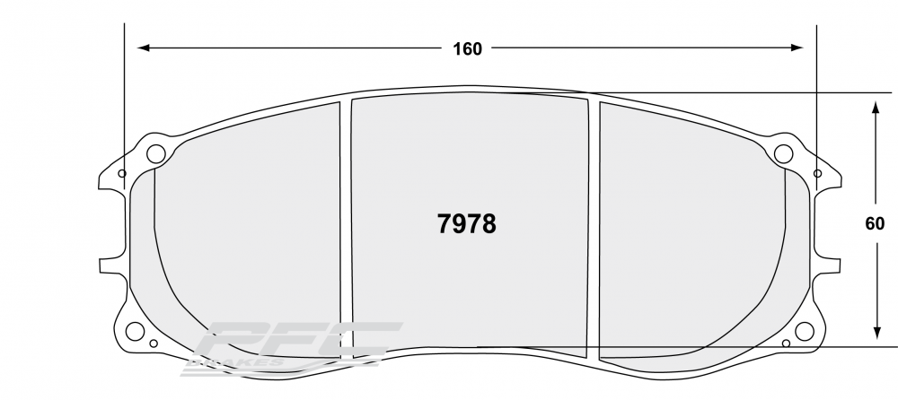 7978.331.30.44 PFC 331 for Porsche 991 GT3R, GT2 CS, ZR78 Caliper - Front