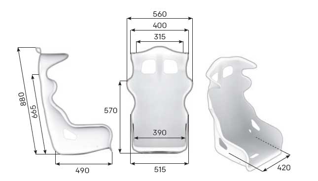OMP HTE-R 400 Racing Seat