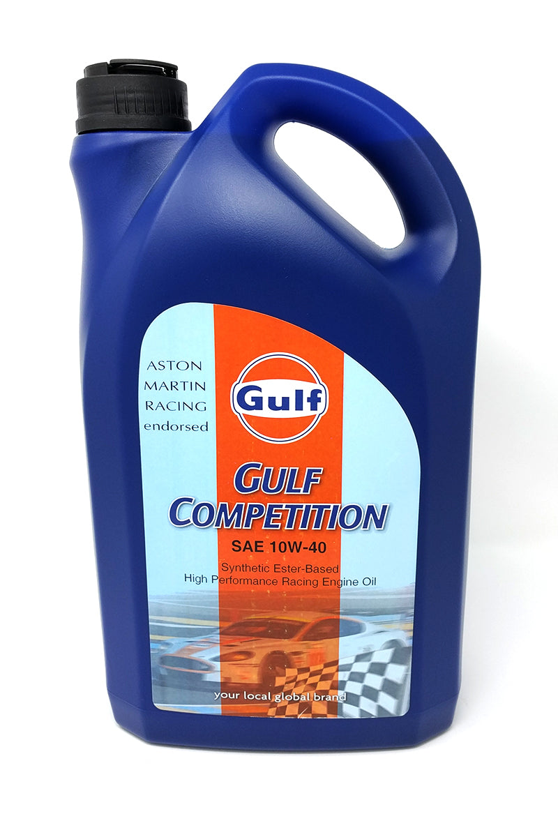 gulf competition 10w40 racing motor oil 5 liter bottle