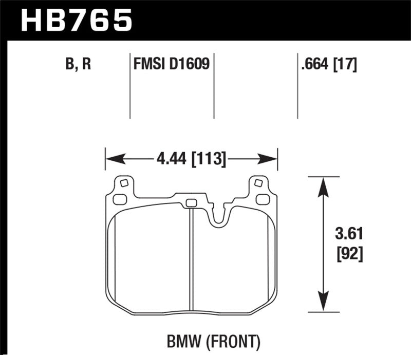 Hawk 15-17 BMW M4 DTC-30 Coussinets de course avant