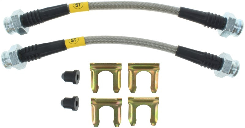 StopTech 2/89-96 Nissan 300ZX (Exc Turbo)/6/89-96 300ZX Turbo Conduites de frein arrière BBK en acier inoxydable