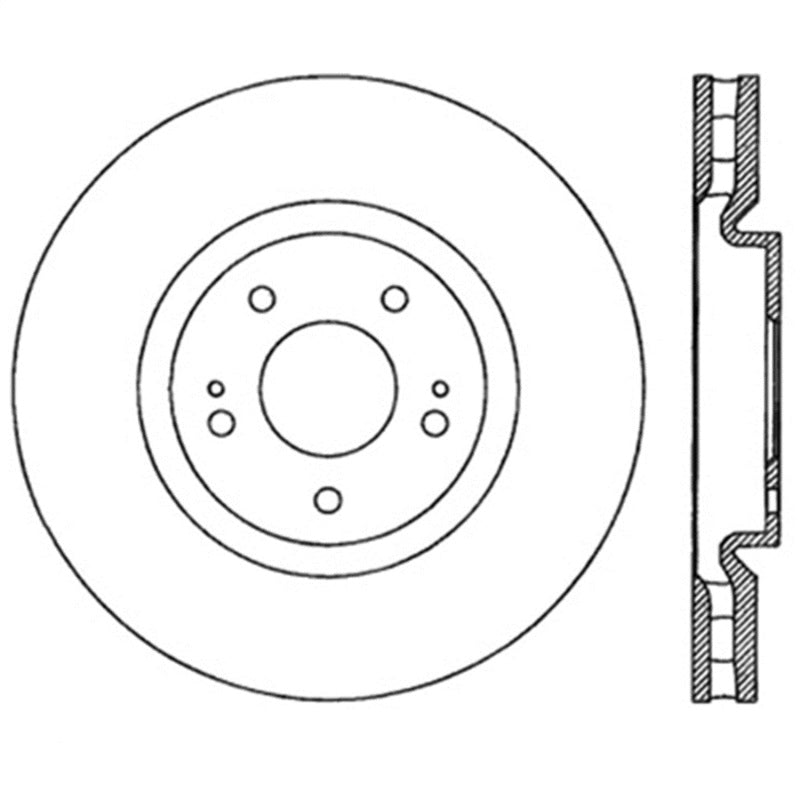 StopTech Power Slot 03-06 Evo 8 & 9 Rotor avant gauche rainuré