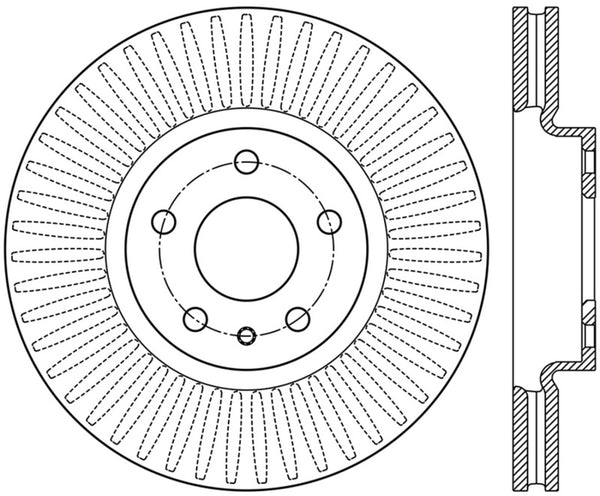 StopTech 13-16 Ford Fusion Disque de frein avant gauche rainuré Premium