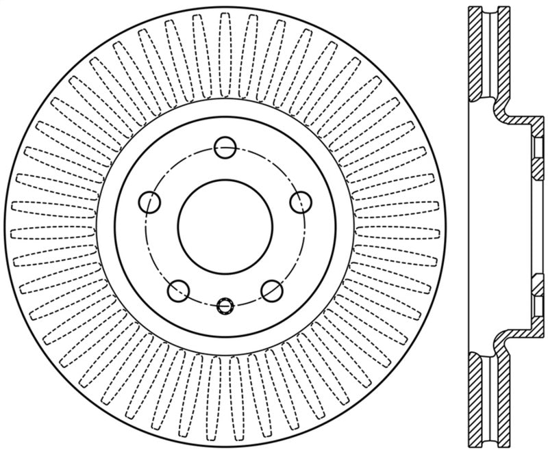 StopTech 13-16 Ford Fusion Disque de frein avant gauche rainuré Premium