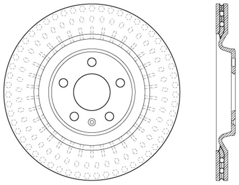 StopTech Power Slot 12-13 Audi A6 Quattro/11-12 A7 Quattro / 10-13 S4 Rotor arrière gauche à fente