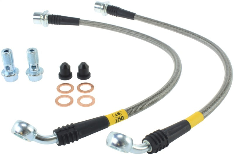 StopTech 06-08 Lexus IS350 / 06 GS300/GS430 Conduites de frein avant en acier inoxydable