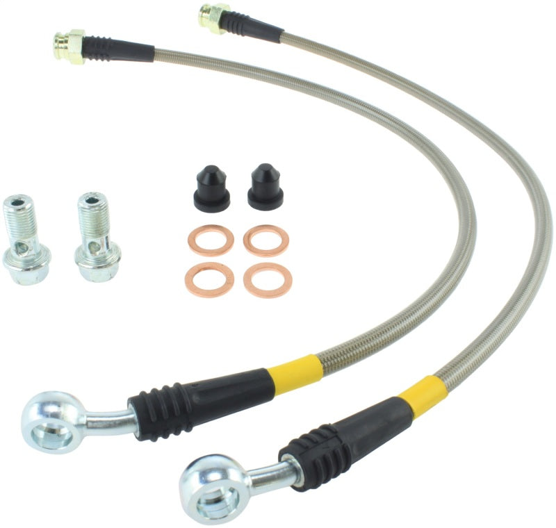 StopTech 04-08 Cadillac STS/XLR/XLR-V/SLS / 05-08 Corvette Kit de conduite de frein avant en acier inoxydable