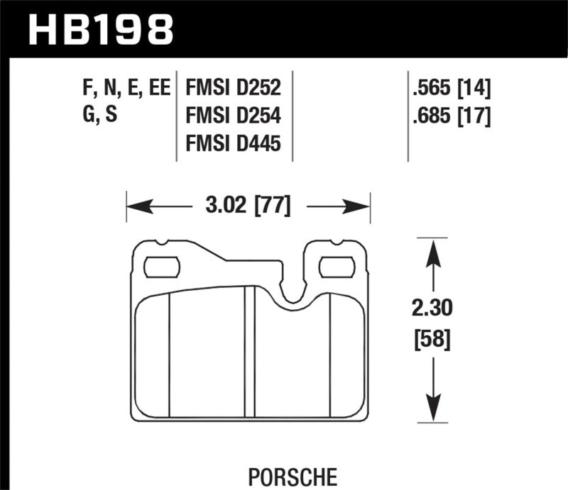 Hawk HB198D.685 87-89 Porsche 924 2.5L S Rear ER-1 Brake Pads