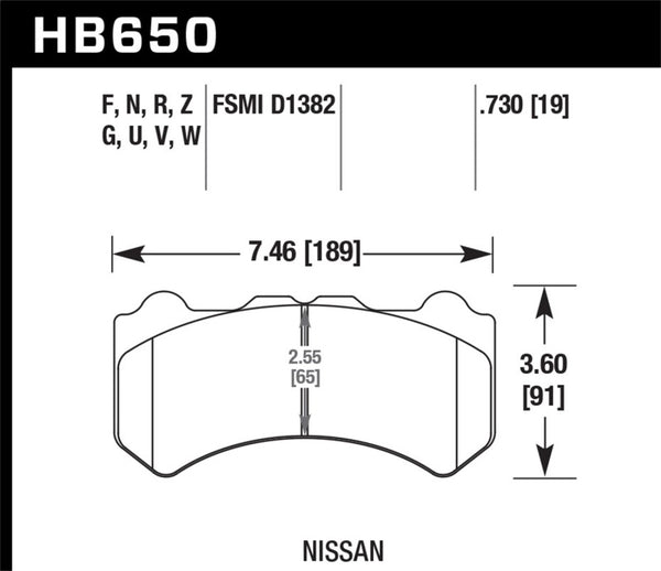 Hawk 09-16 Nissan GT-R HPS 5.0 Plaquettes de frein avant