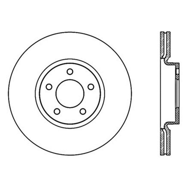 StopTech Power Slot 07-09 Mazdaspeed3 Rotor avant gauche rainuré