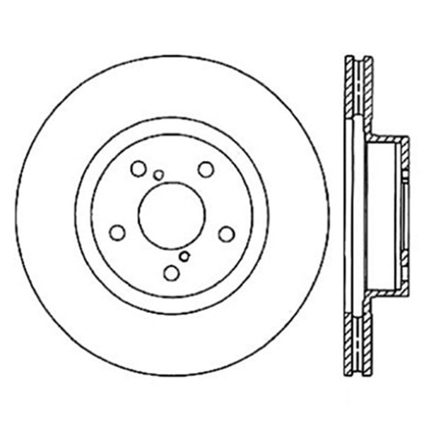 StopTech Power Slot 06-08 Subaru Legacy / 13 Scion FR-S / 13 Subaru BRZ Rotor rainuré avant droit