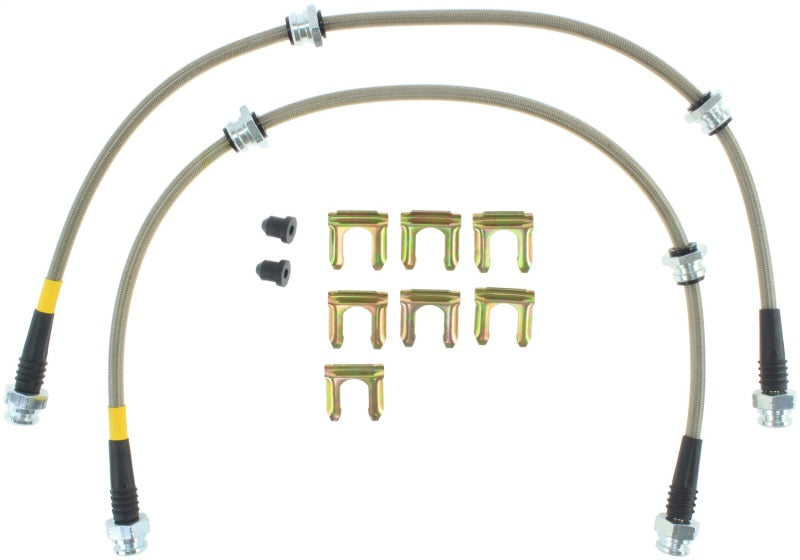 StopTech 2/89-96 Nissan 300ZX / 6/89-96 300ZX Turbo Conduites de frein avant en acier inoxydable