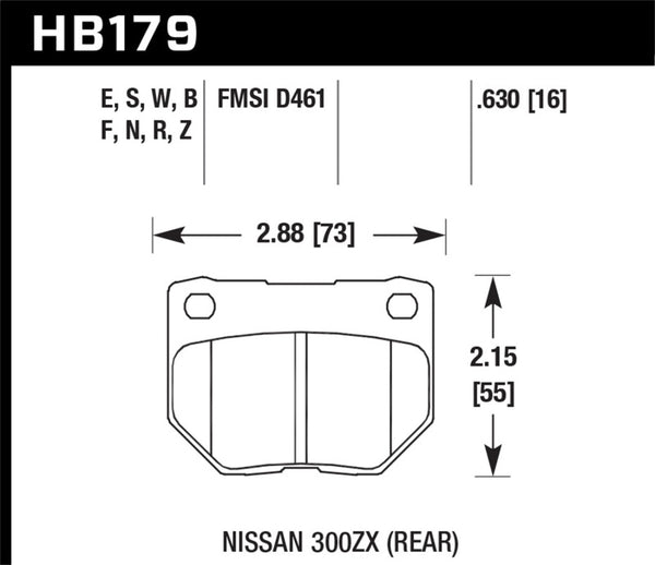 Plaquettes de frein arrière Hawk 06-07 WRX HPS Street