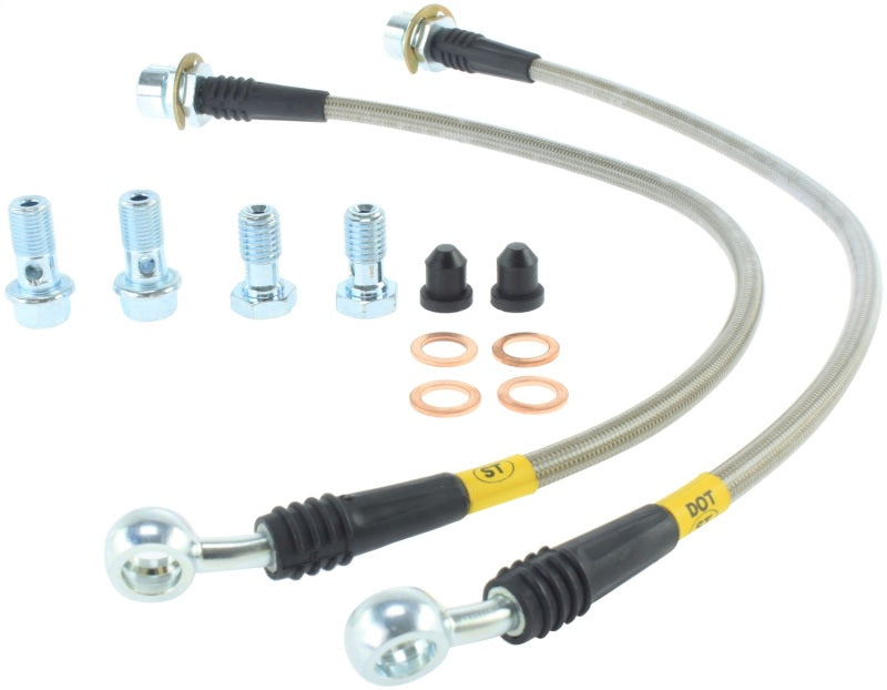 StopTech 94-02 Ford Mustang (Exc Cobra) / 03-04 Base Mustang et conduites de frein avant GT en acier inoxydable