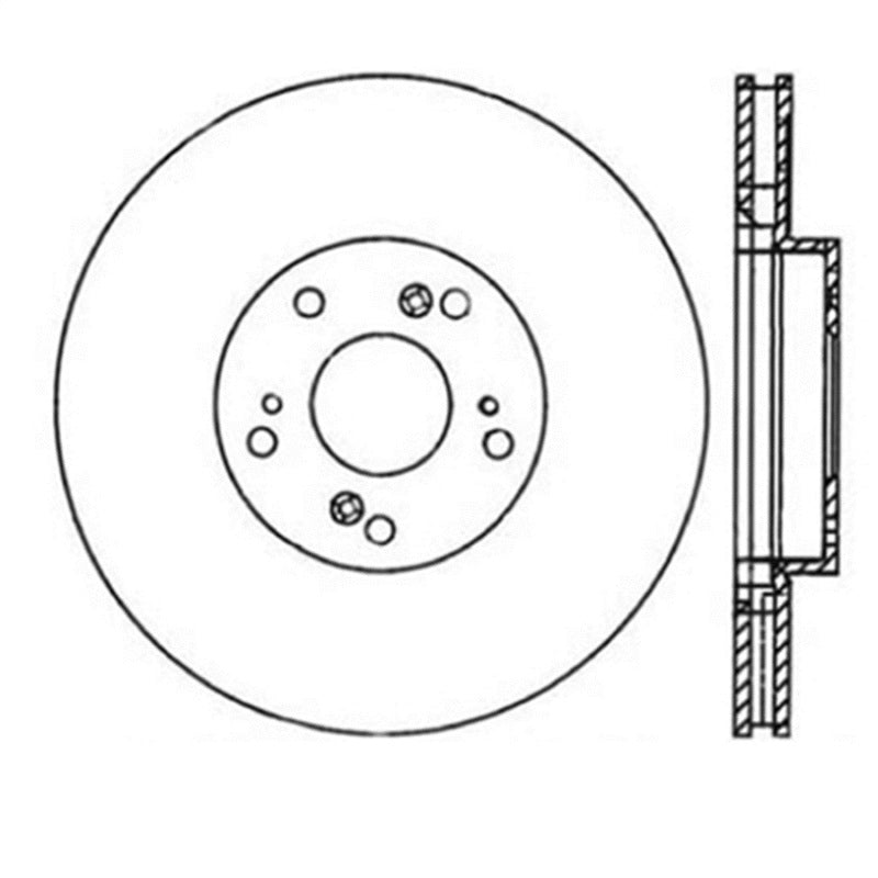 StopTech Power Slot Slotted 06-08 Honda Civic Si Rotor avant droit