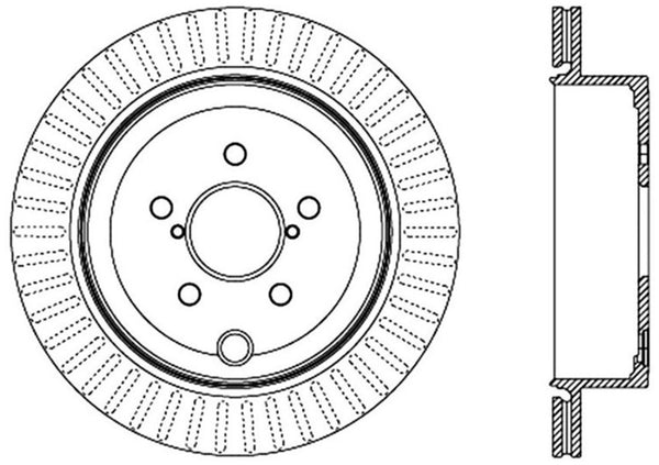 StopTech Power Slot 13 Scion FR-S / 13 Subaru BRZ Rear Left Slotted Rotor