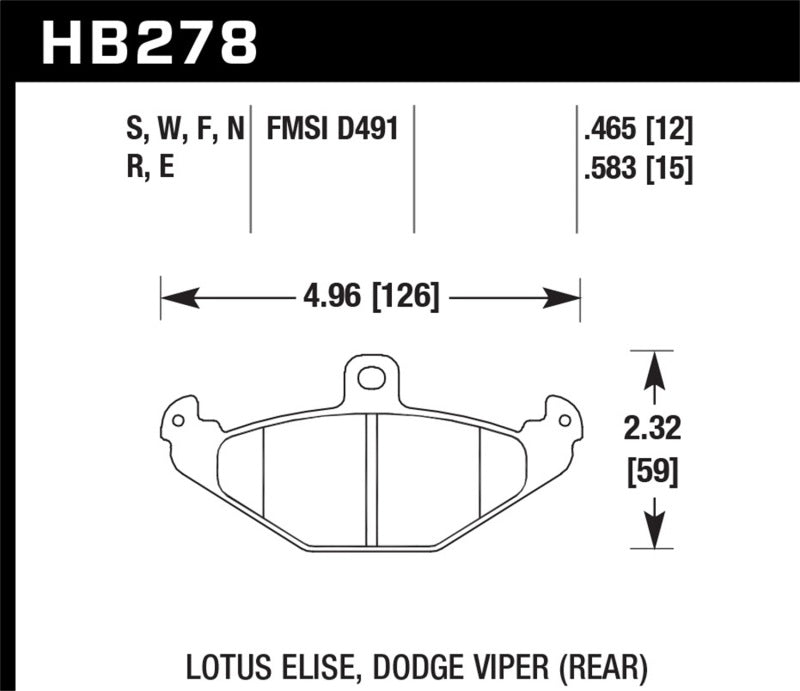 Hawk HB278F.465 HPS Street Brake Pads