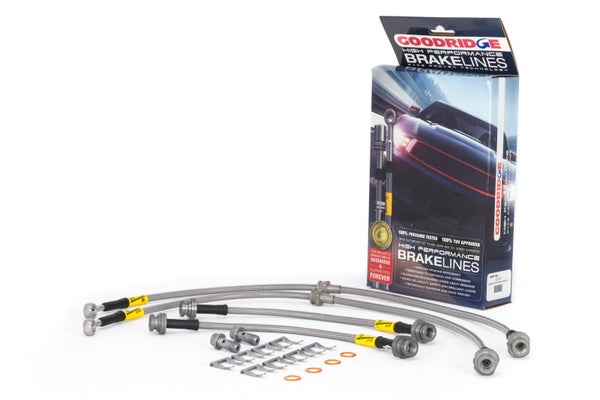 Goodridge 13-15 Nissan Sentra avec kit de conduite de frein SS pour freins à tambour arrière