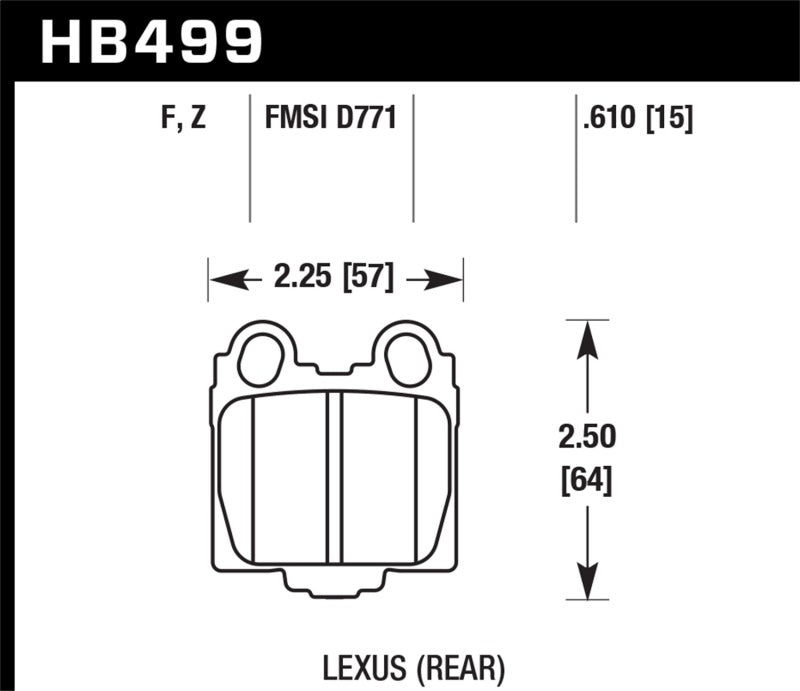 Plaquettes de frein arrière Hawk 00-05 Lexus IS300 HPS Street