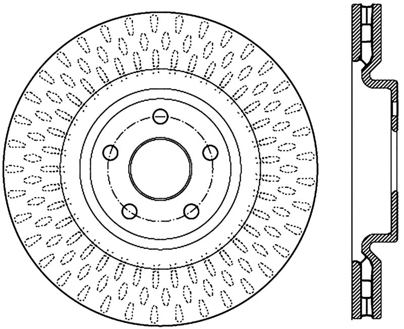 StopTech 12-13 Jeep SRT8 Front Right Slotted Sport Brake Rotor