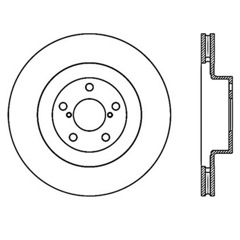 StopTech Power Slot 02-10 WRX Avant Gauche Sportstop Rotor rainuré