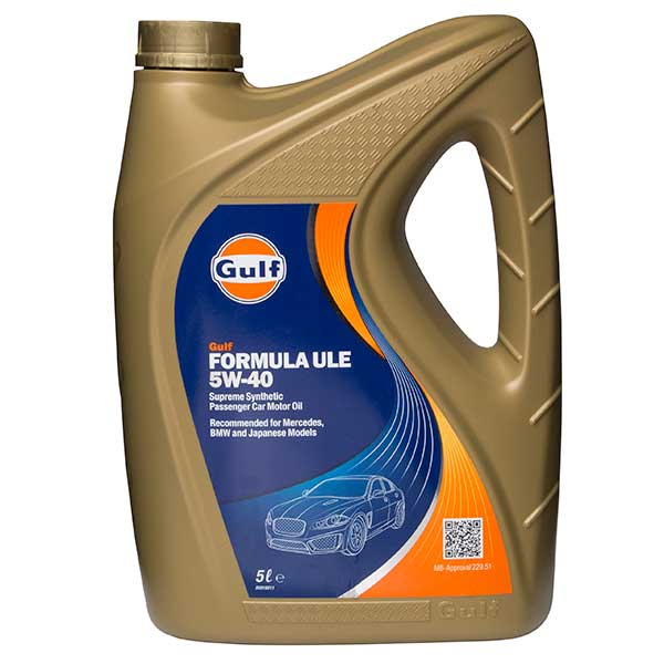 Gulf 5W40 Formula ULE Motor Oil - 5L