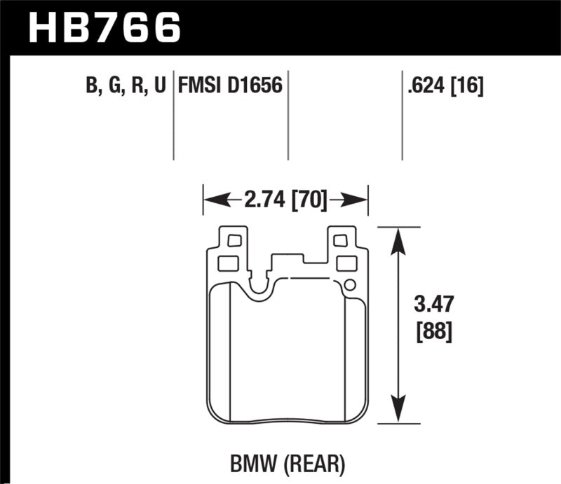 Plaquettes de frein arrière Hawk BMW M4 DTC-70 Race