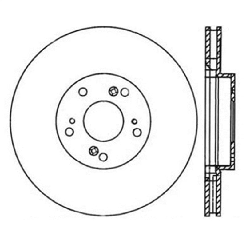 StopTech Power Slot Slotted 06-08 Honda Civic Si Rotor avant gauche