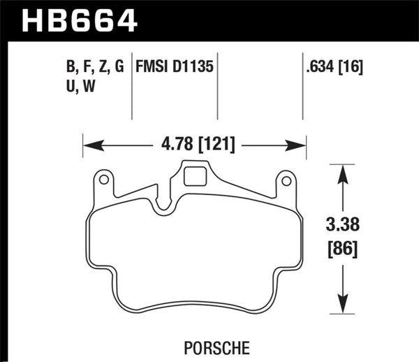 Hawk 06-14 Porsche Cayman Arrière HP+ Plaquettes De Frein