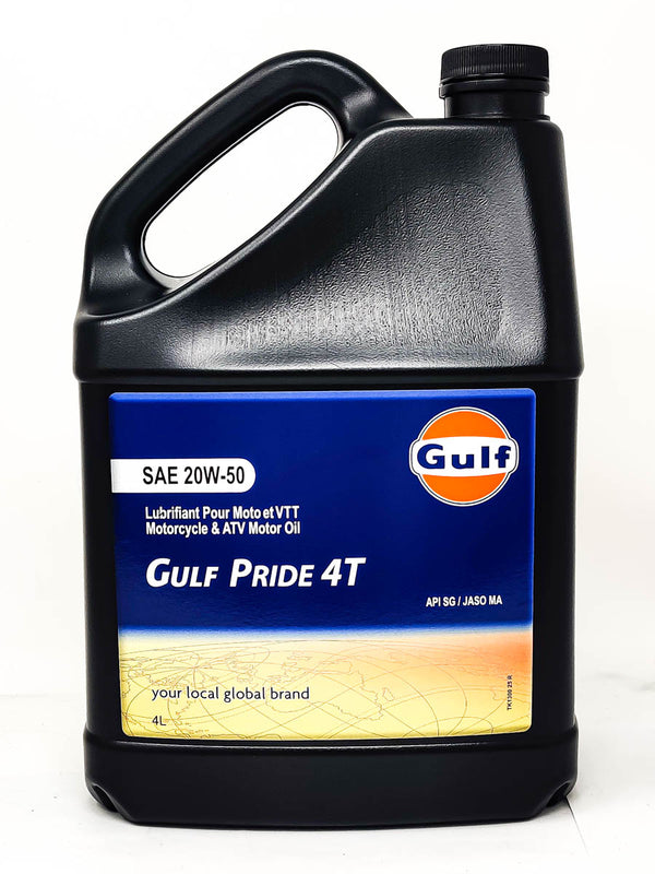 Huile moteur Gulf Pride 4T 20W50 - 4L