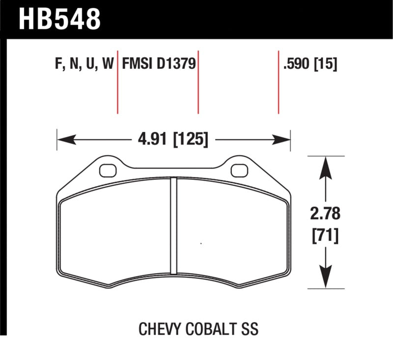 Plaquettes De Frein Avant Hawk Renault Clio / Cobalt SS HPS Street