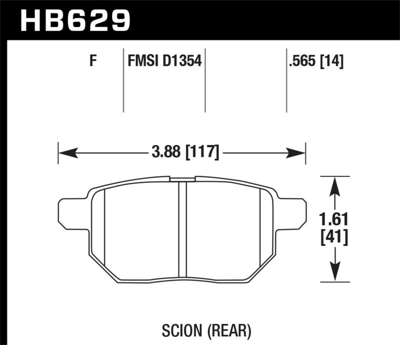 Hawk 08-15 Scion xB HPS 5.0 Plaquettes de frein arrière