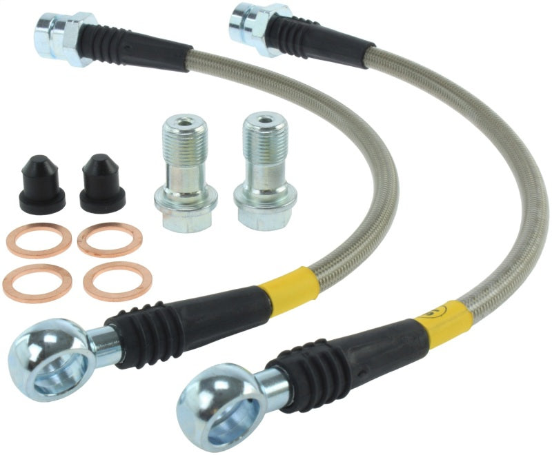 StopTech 15-17 Volkswagen GTI Conduites de frein arrière en acier inoxydable