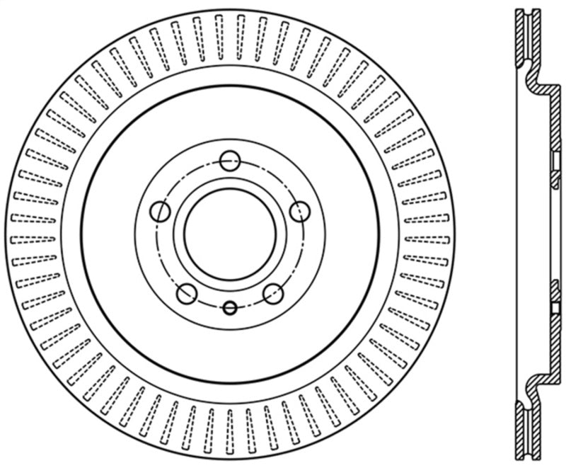 StopTech Premium High Carbon 13-14 Ford Mustang/Shelby GT500 Disque de frein arrière gauche à fente