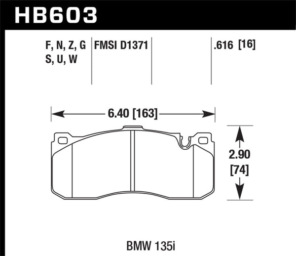 Hawk 08-13 BMW Série 1 HPS 5.0 Plaquettes de frein avant