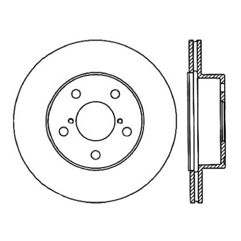 StopTech Power Slot 05-07 STi Rotor rainuré arrière gauche