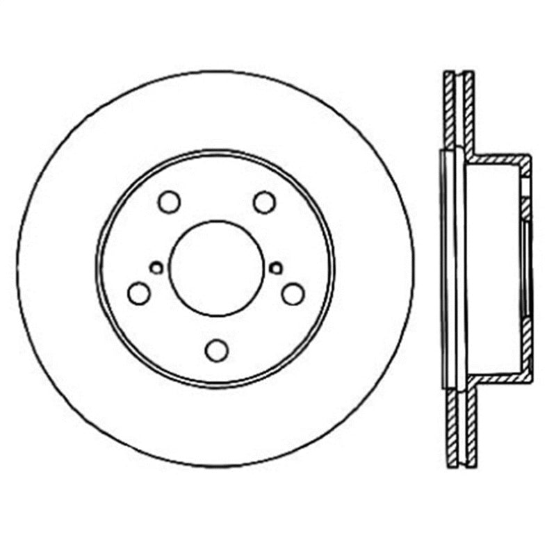 StopTech Power Slot 05-07 STi Rotor rainuré arrière droit