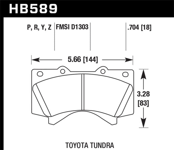 Hawk 08-10 Toyota Land Cruiser / 07-10 Tundra Super Duty Street Plaquettes de frein avant