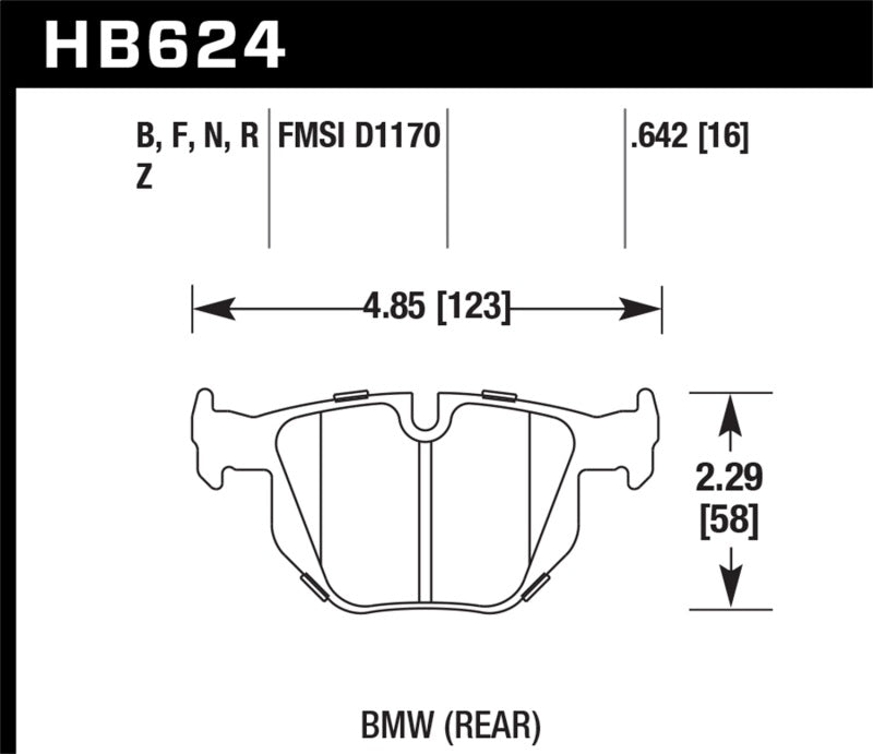 Hawk 06 BMW 330i/330xi / 07-09 335i / 07-08 335xi / 09 335d / 08-09 328i HP+ Street Plaquettes De Frein Arrière