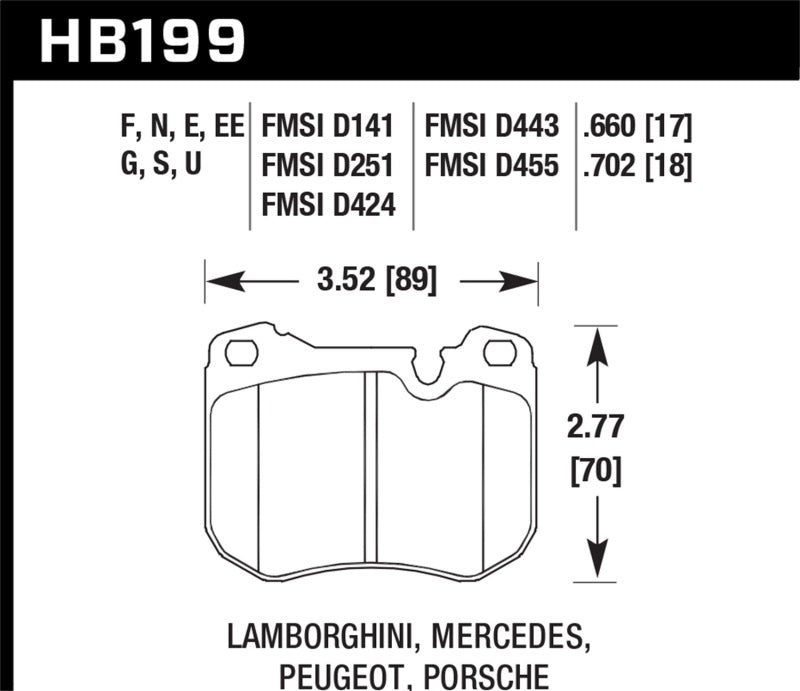 Plaquettes de frein de course Hawk 80-92 Porsche 924 Turbo DTC-60