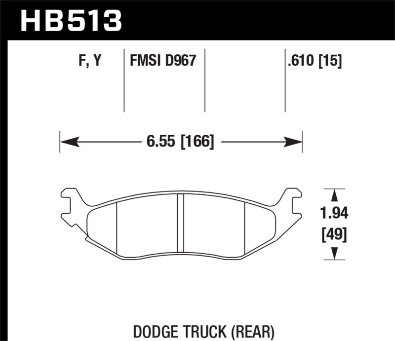 Hawk HB513F.610 HPS Street Brake Pads