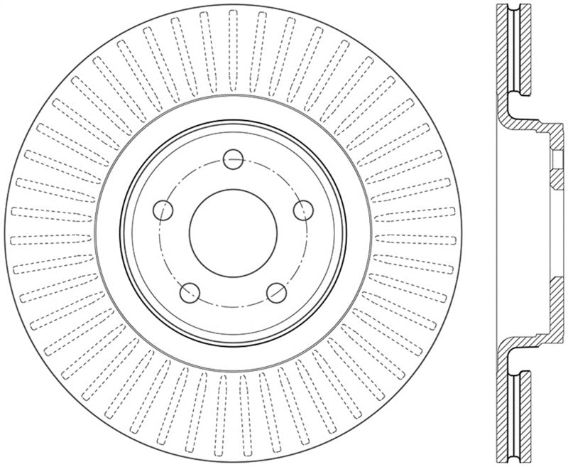 StopTech 14.5+ Ford Focus ST Rotor de performance rainuré avant gauche